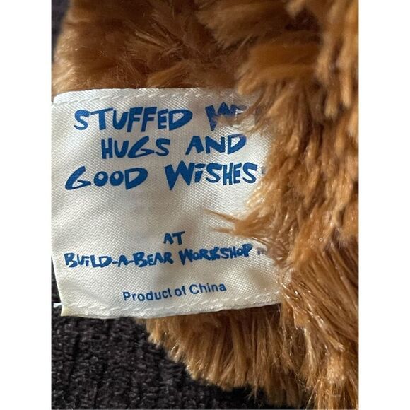 Build-A-Bear Workshop Brown Blue White Shaggy Fur Bear Plush Stuffed Animal 14" - Picture 11 of 14